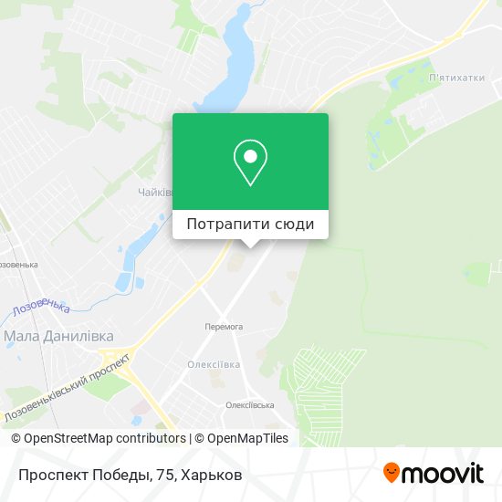 Карта Проспект Победы, 75