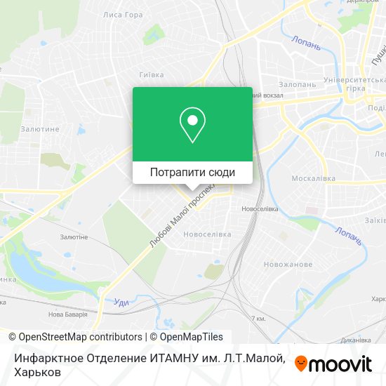 Карта Инфарктное Отделение ИТАМНУ им. Л.Т.Малой