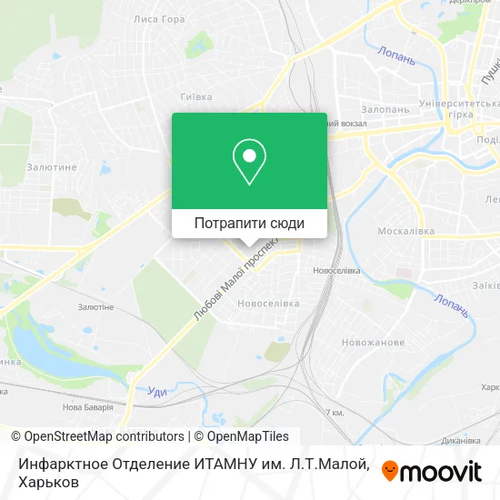 Карта Инфарктное Отделение ИТАМНУ им. Л.Т.Малой
