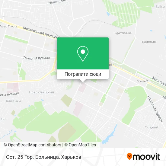Карта Ост. 25 Гор. Больница