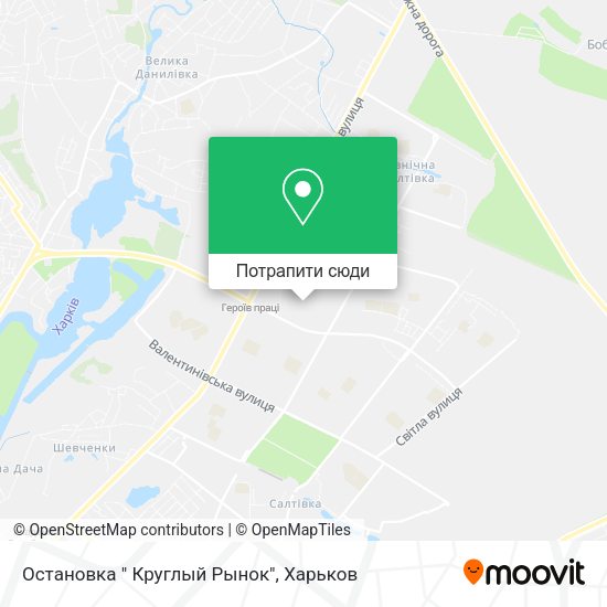 Карта Остановка " Круглый Рынок"