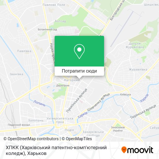 Карта ХПКК (Харківський патентно-комп'ютерний коледж)