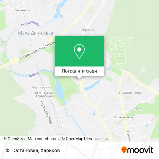 Карта Ф1 Остановка