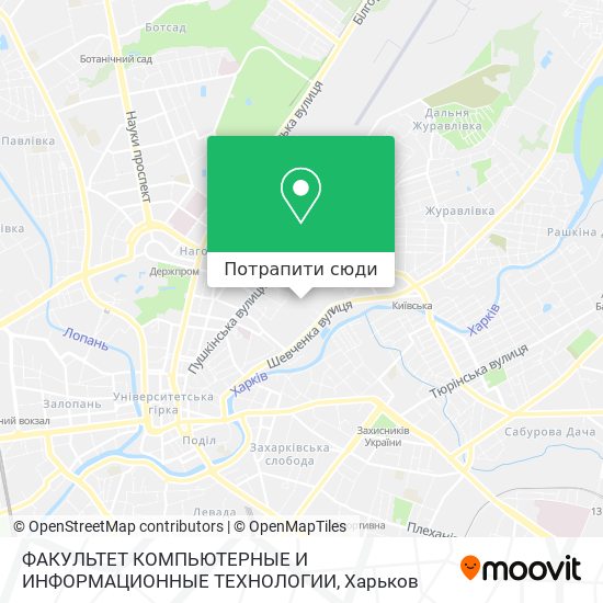 Карта ФАКУЛЬТЕТ КОМПЬЮТЕРНЫЕ И ИНФОРМАЦИОННЫЕ ТЕХНОЛОГИИ