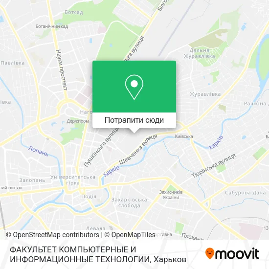 Карта ФАКУЛЬТЕТ КОМПЬЮТЕРНЫЕ И ИНФОРМАЦИОННЫЕ ТЕХНОЛОГИИ