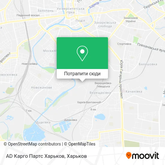 Карта AD Карго Партс Харьков