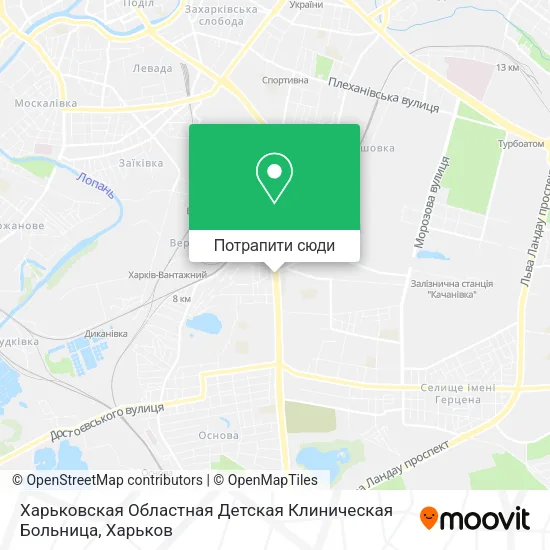 Карта Харьковская Областная Детская Клиническая Больница