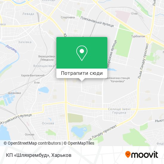 Карта КП «Шляхрембуд»