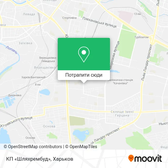 Карта КП «Шляхрембуд»