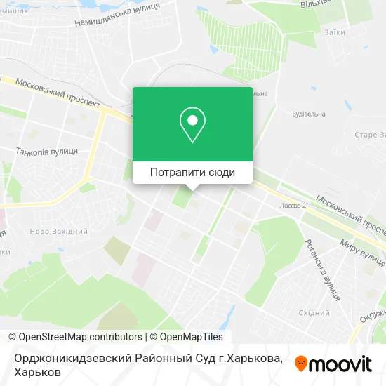 Карта Орджоникидзевский Районный Суд г.Харькова