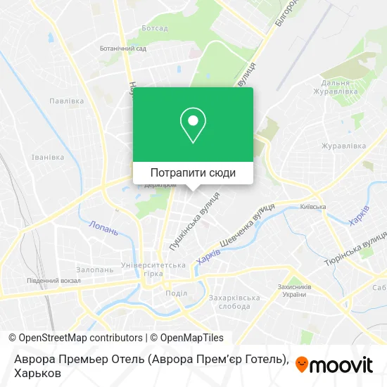 Карта Аврора Премьер Отель (Аврора Прем’єр Готель)