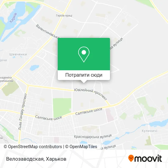 Карта Велозаводская