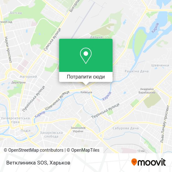Карта Ветклиника SOS