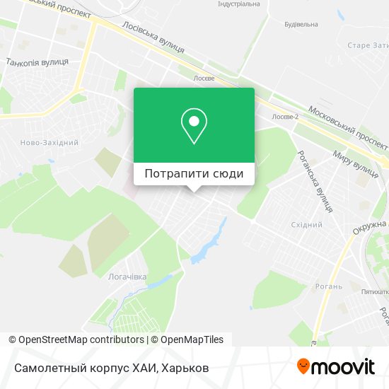 Карта Самолетный корпус ХАИ
