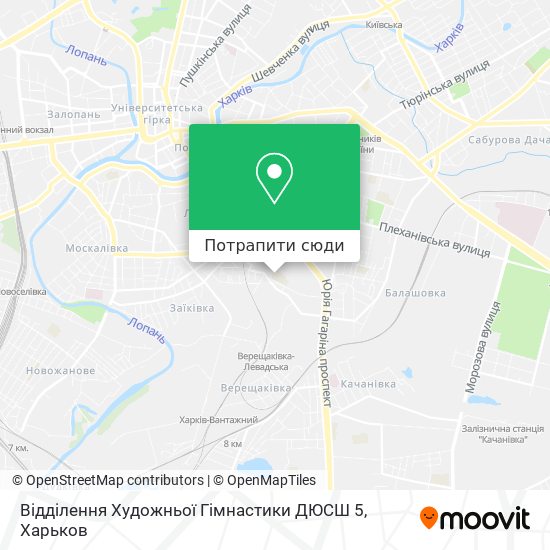 Карта Відділення Художньої Гімнастики ДЮСШ 5