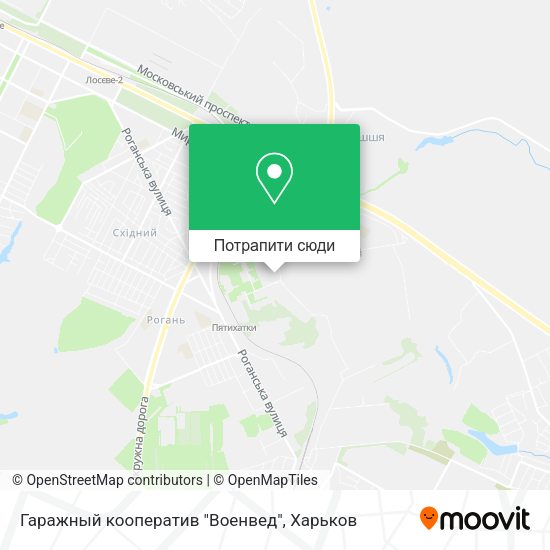 Карта Гаражный кооператив "Военвед"