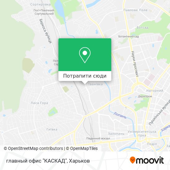 Карта главный офис "КАСКАД"