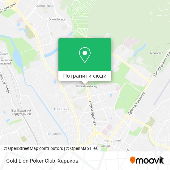 Карта Gold Lion Poker Club