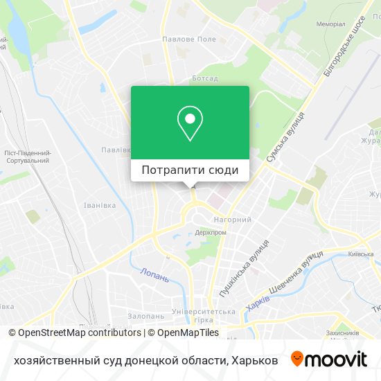 Карта хозяйственный суд донецкой области