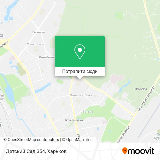 Карта Детский Сад 354