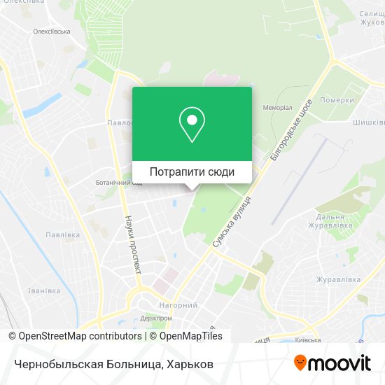 Карта Чернобыльская Больница