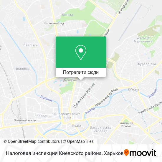 Карта Налоговая инспекция Киевского района