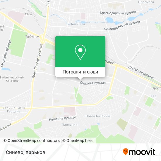 Карта Синево