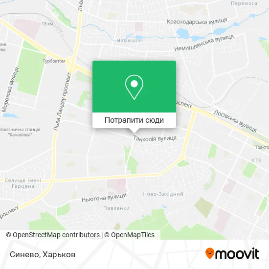 Карта Синево
