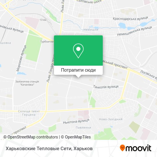 Карта Харьковские Тепловые Сети