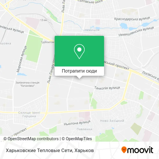 Карта Харьковские Тепловые Сети