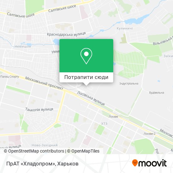 Карта ПрАТ «Хладопром»