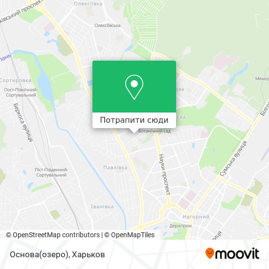 Карта Основа(озеро)
