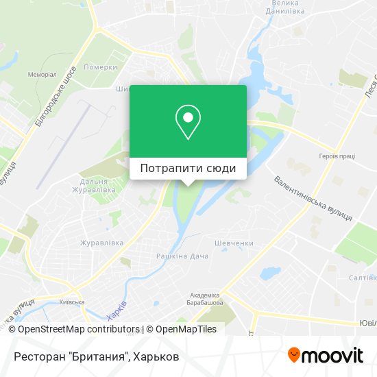 Карта Ресторан "Британия"