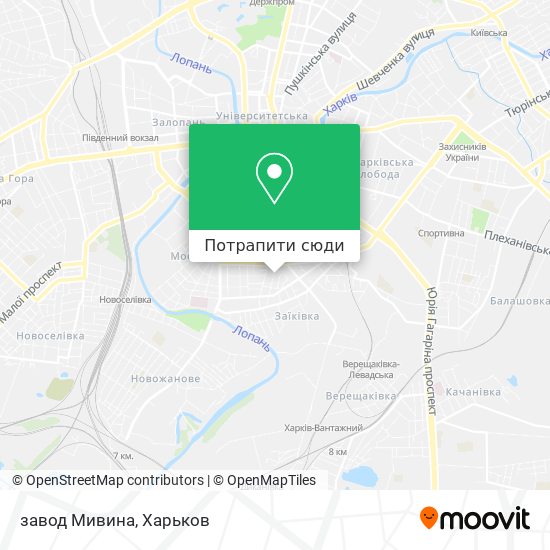 Карта завод Мивина