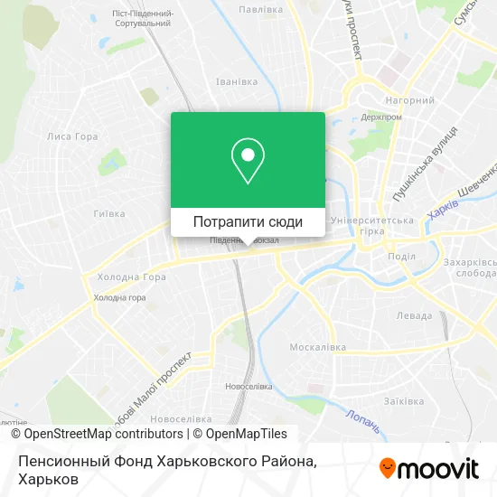 Карта Пенсионный Фонд Харьковского Района