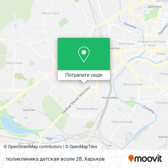 Карта поликлиника детская  возле 28