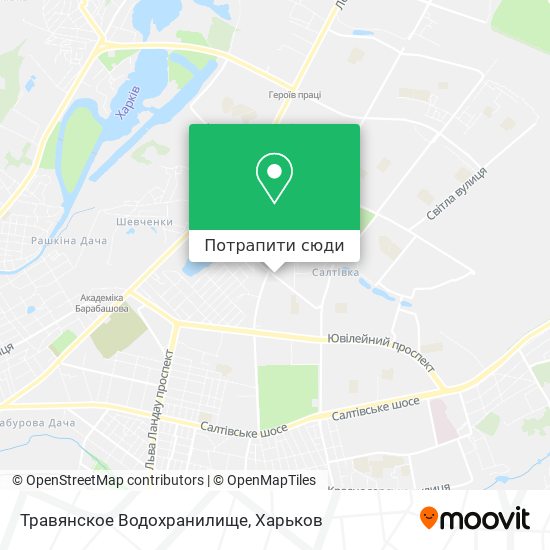 Карта Травянское Водохранилище