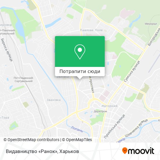 Карта Видавництво «Ранок»