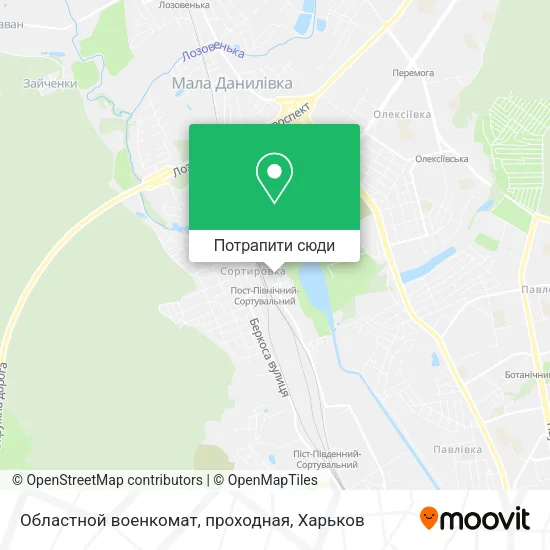 Карта Областной военкомат, проходная