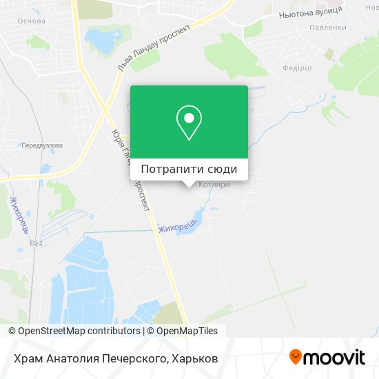 Карта Храм Анатолия Печерского