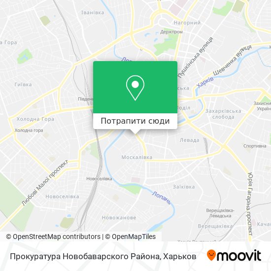 Карта Прокуратура Новобаварского Района