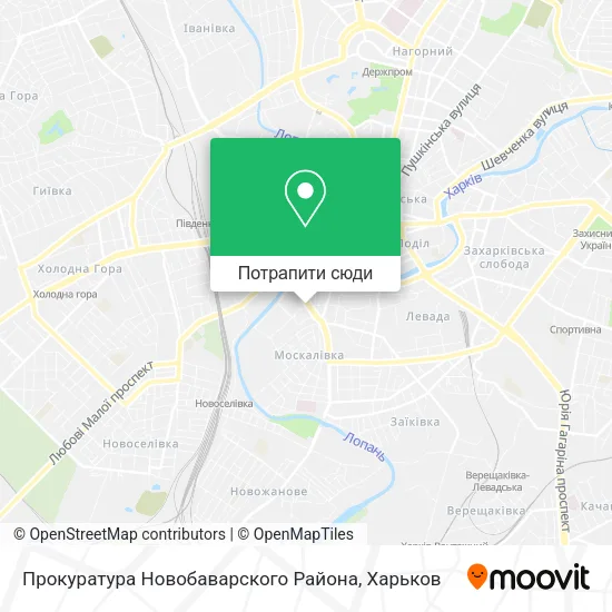 Карта Прокуратура Новобаварского Района