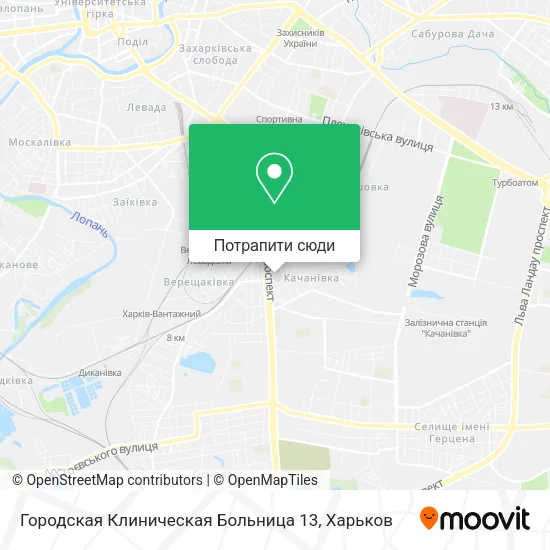 Карта Городская Клиническая Больница			13