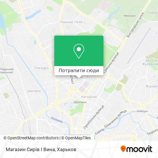 Карта Магазин Сирів І Вина