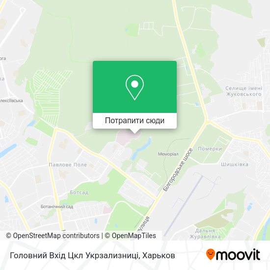 Карта Головний Вхід Цкл Укрзализницi