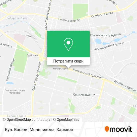 Карта Вул. Василя Мельникова