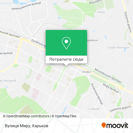 Карта Вулиця Миру