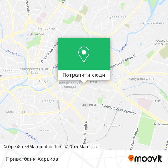 Карта Приватбанк