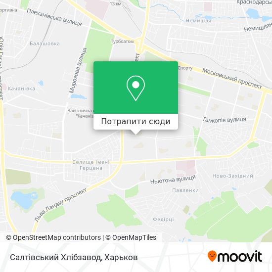 Карта Салтівський Хлібзавод