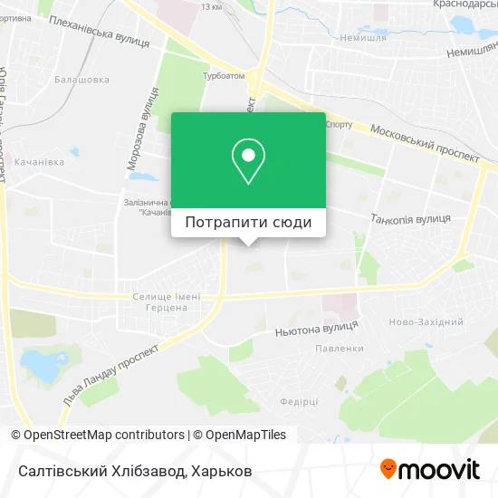 Карта Салтівський Хлібзавод